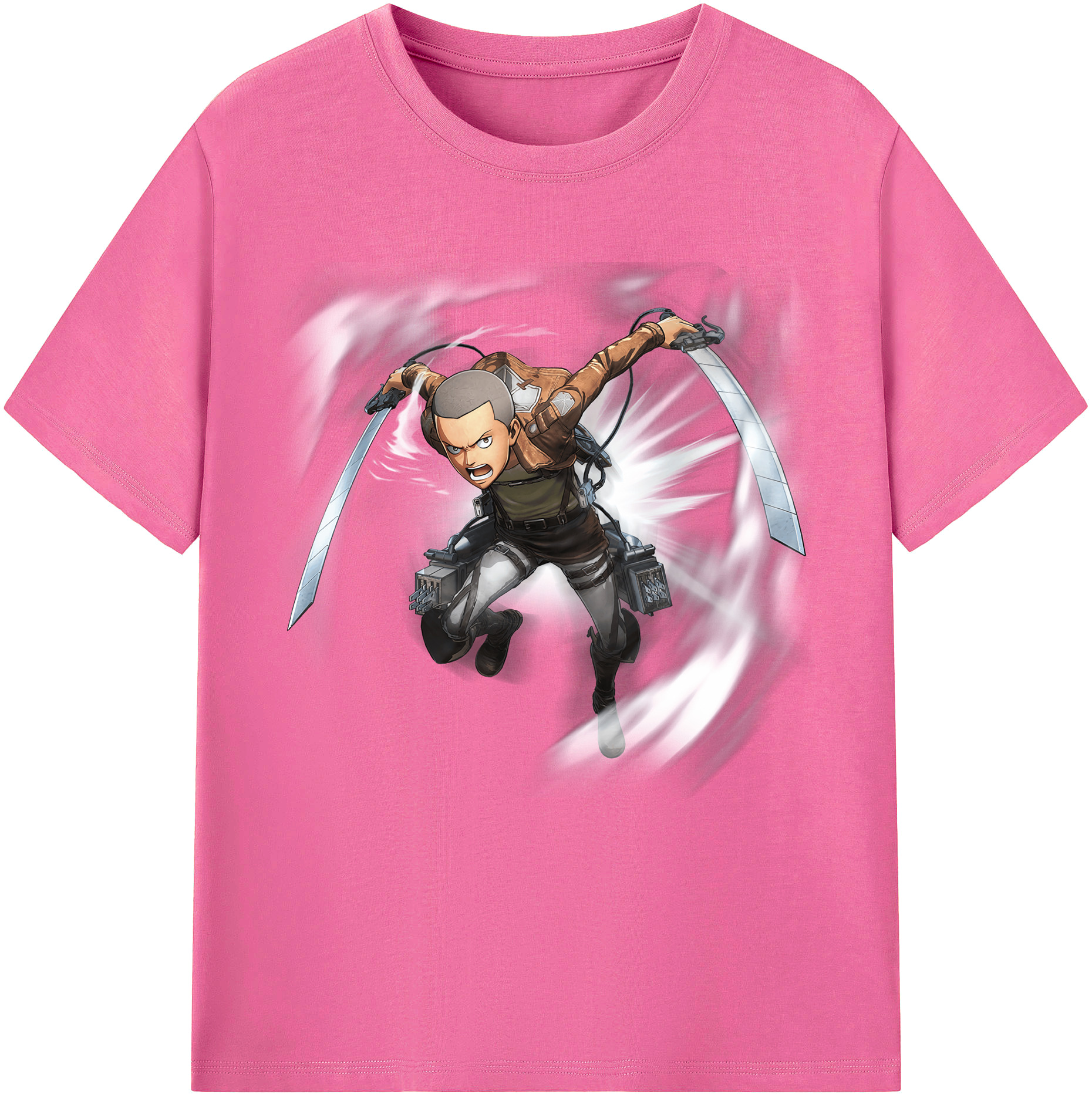（画像用） 進撃の巨人 コニー·スプリンガー Attack on Titan Connie Springer レディースカジュアルプリントTシャツ（綿100％）